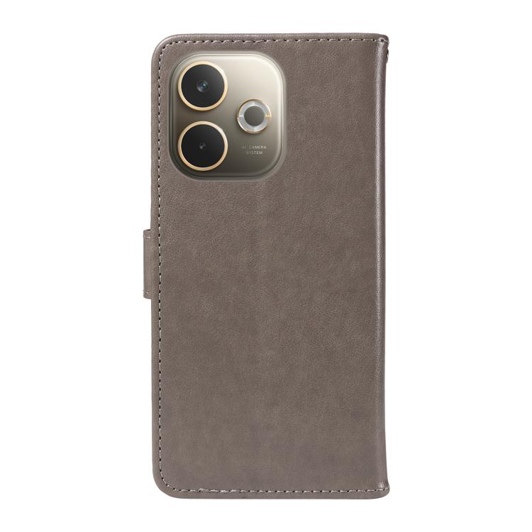 For OPPO A5 Pro 5G Global Cat and Bee Embossed Flip Leather Phone Case