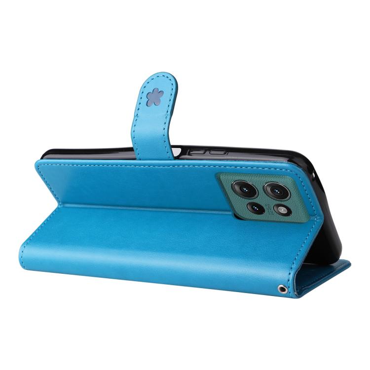 For OPPO A60 5G Global / A40 4G Global Cat and Bee Embossed Flip Leather Phone Case