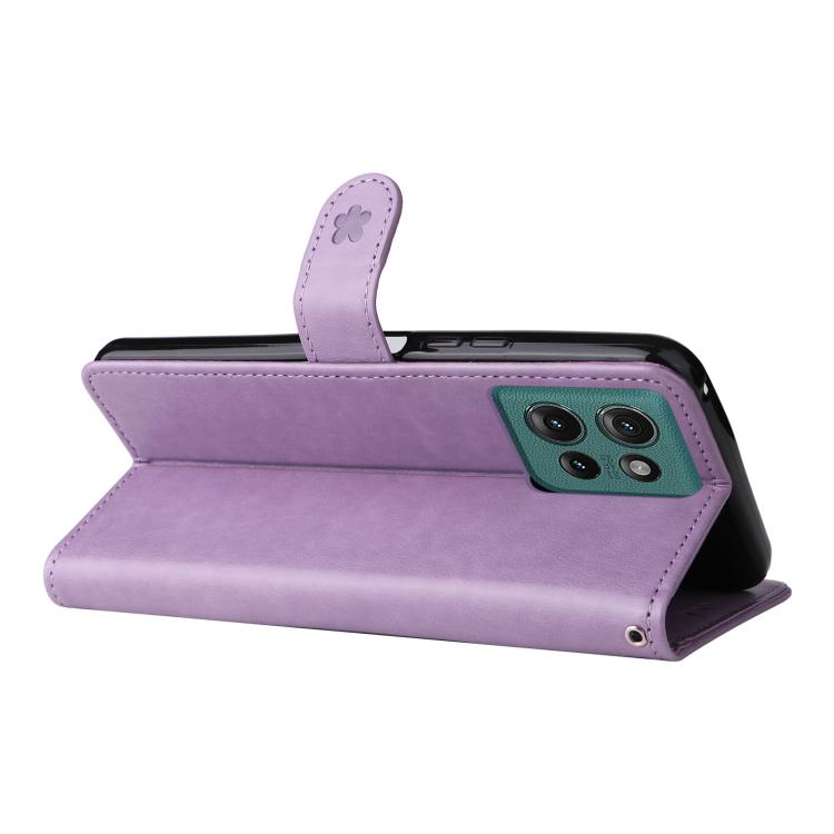 For OPPO A60 5G Global / A40 4G Global Cat and Bee Embossed Flip Leather Phone Case