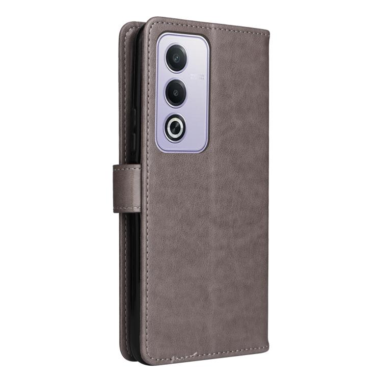 For OPPO K12X 5G Global Cat and Bee Embossed Flip Leather Phone Case