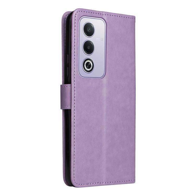 For OPPO K12X 5G Global Cat and Bee Embossed Flip Leather Phone Case