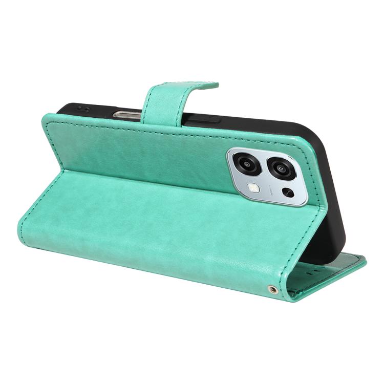 For OPPO A6 Pro 4G / 5G Global Cat and Bee Embossed Flip Leather Phone Case