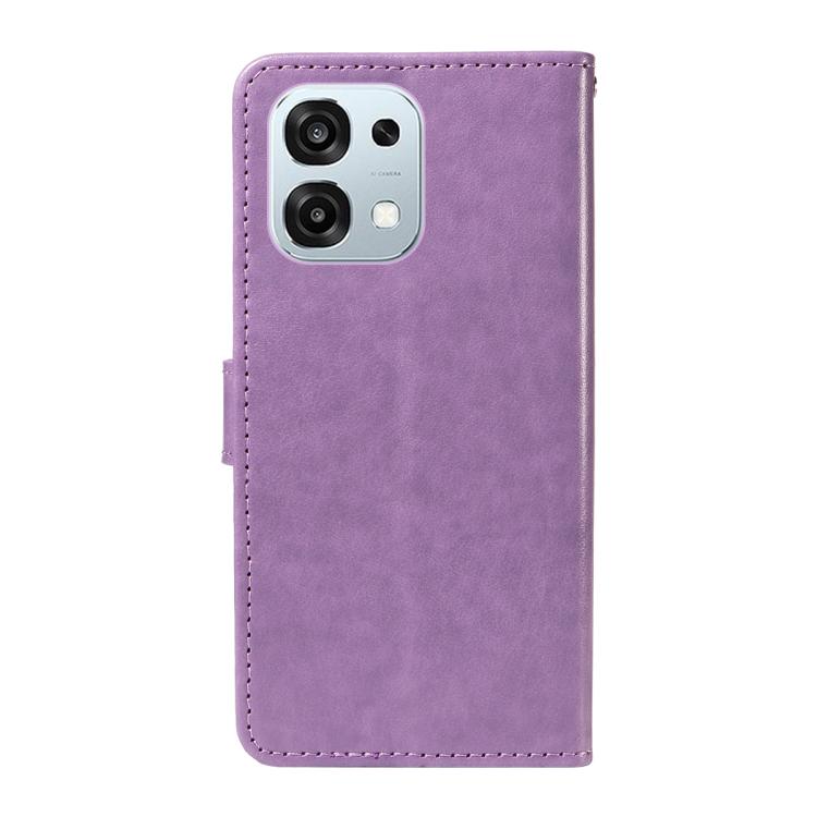For OPPO A6 Pro 4G / 5G Global Cat and Bee Embossed Flip Leather Phone Case