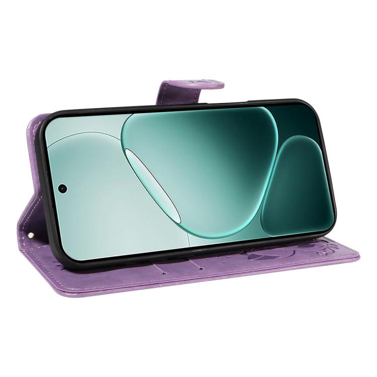 For OPPO A6 Pro 4G / 5G Global Cat and Bee Embossed Flip Leather Phone Case