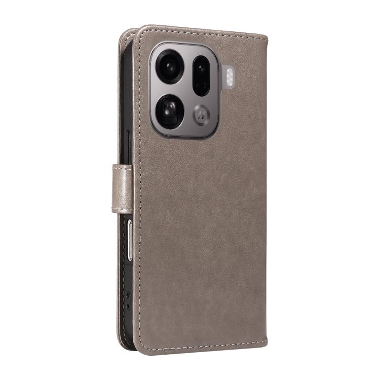 For OPPO Find X9 Pro Cat and Bee Embossed Flip Leather Phone Case