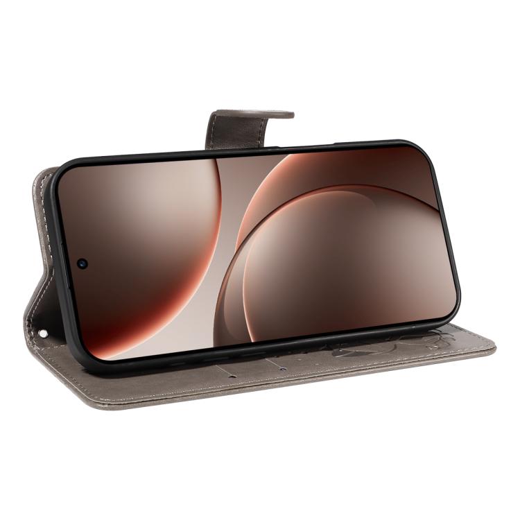 For OPPO Find X9 Pro Cat and Bee Embossed Flip Leather Phone Case