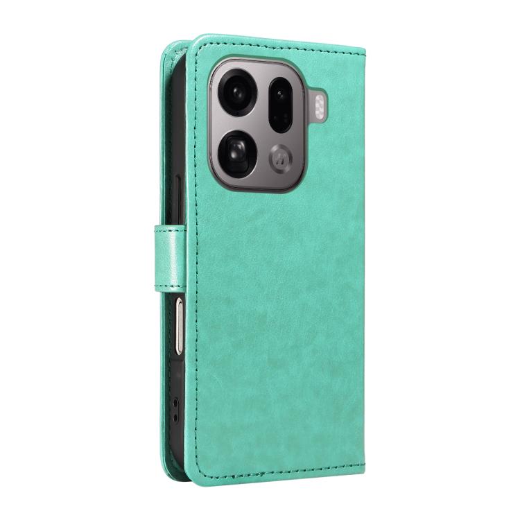 For OPPO Find X9 Pro Cat and Bee Embossed Flip Leather Phone Case