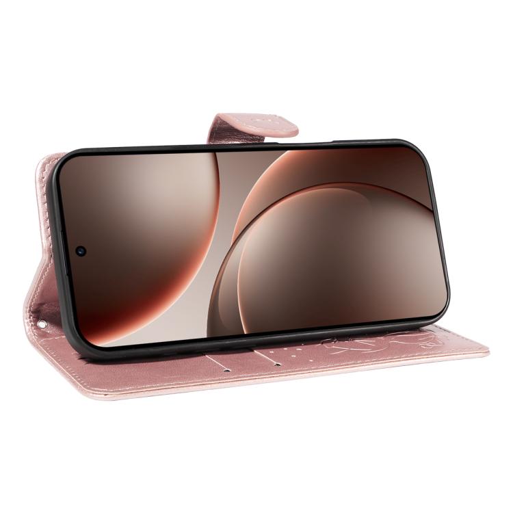 For OPPO Find X9 Pro Cat and Bee Embossed Flip Leather Phone Case