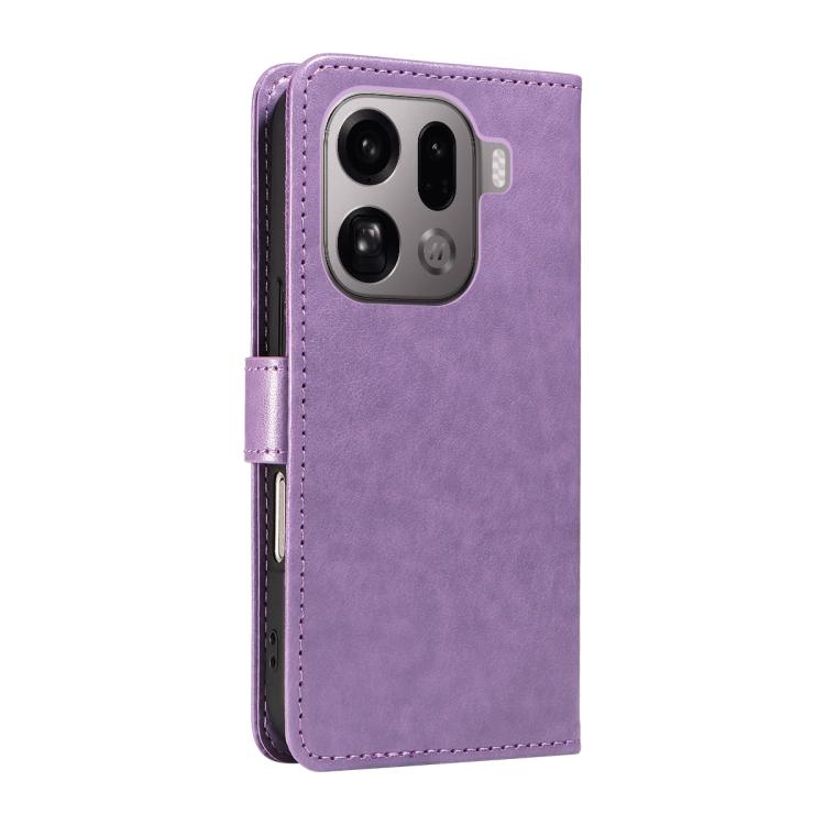 For OPPO Find X9 Pro Cat and Bee Embossed Flip Leather Phone Case