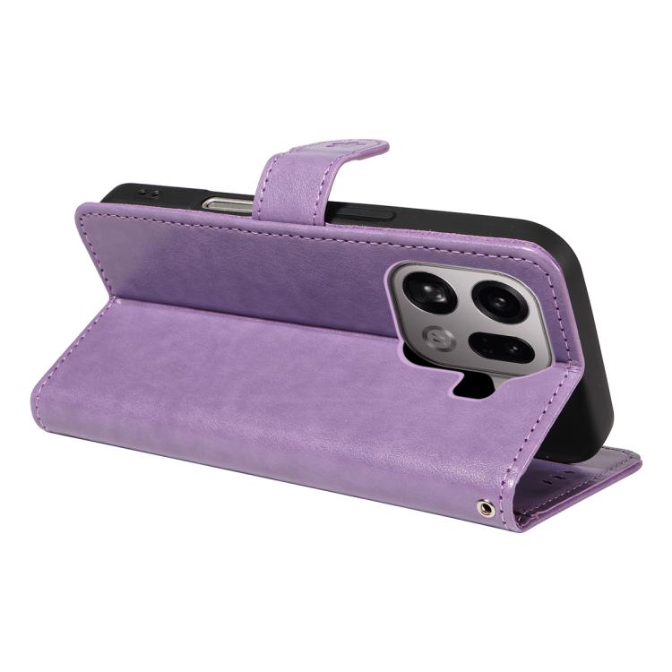 For OPPO Find X9 Pro Cat and Bee Embossed Flip Leather Phone Case
