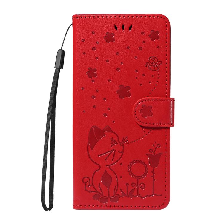 For OPPO Find X9 Cat and Bee Embossed Flip Leather Phone Case