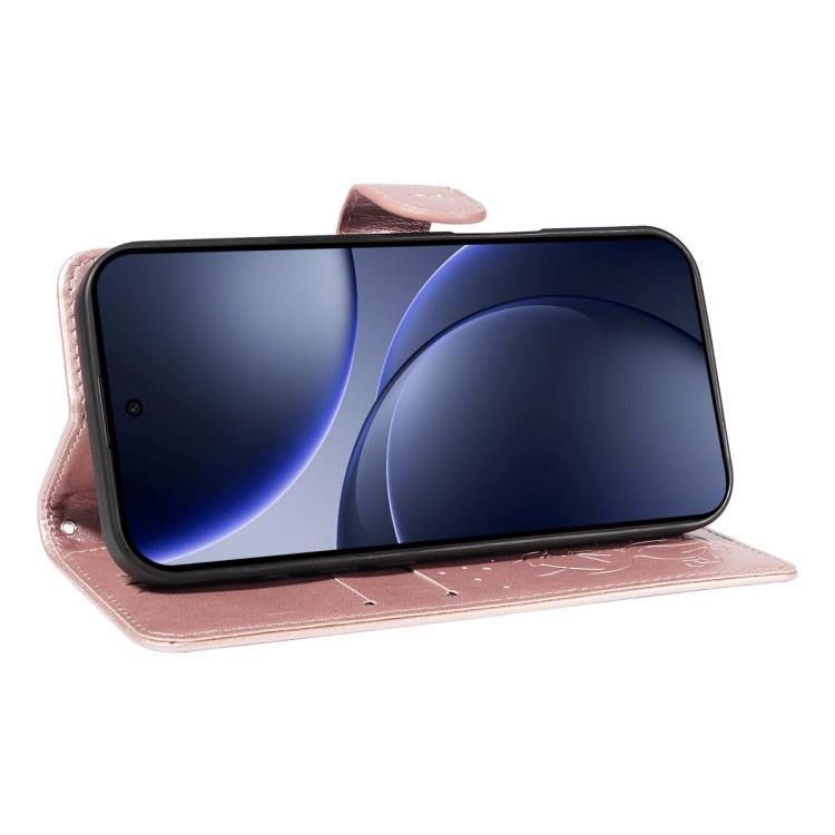 For OPPO Find X9 Cat and Bee Embossed Flip Leather Phone Case
