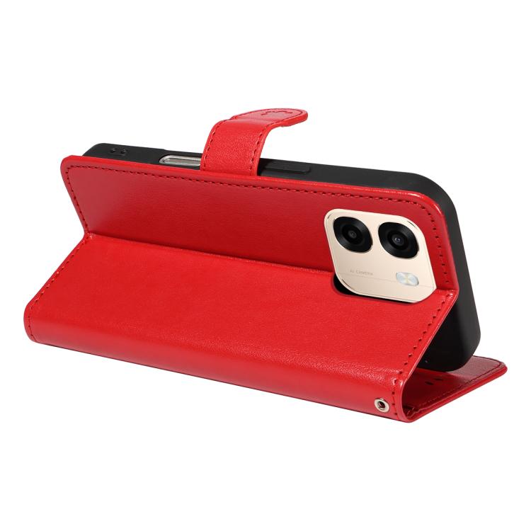 For OPPO A6X 5G / A6 5G Cat and Bee Embossed Flip Leather Phone Case