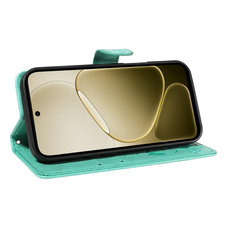 For OPPO A6X 5G / A6 5G Cat and Bee Embossed Flip Leather Phone Case