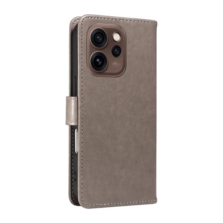 For OPPO Reno15 5G Global Cat and Bee Embossed Flip Leather Phone Case