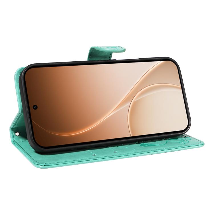 For OPPO Reno15 5G Global Cat and Bee Embossed Flip Leather Phone Case