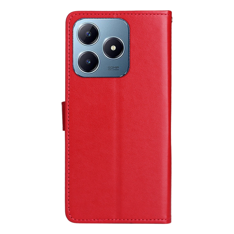 For Realme C63 / C61 Global Cat and Bee Embossed Flip Leather Phone Case