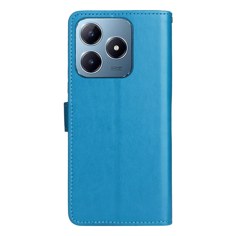 For Realme C63 / C61 Global Cat and Bee Embossed Flip Leather Phone Case