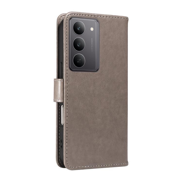 For Realme 14x 5G Global Cat and Bee Embossed Flip Leather Phone Case