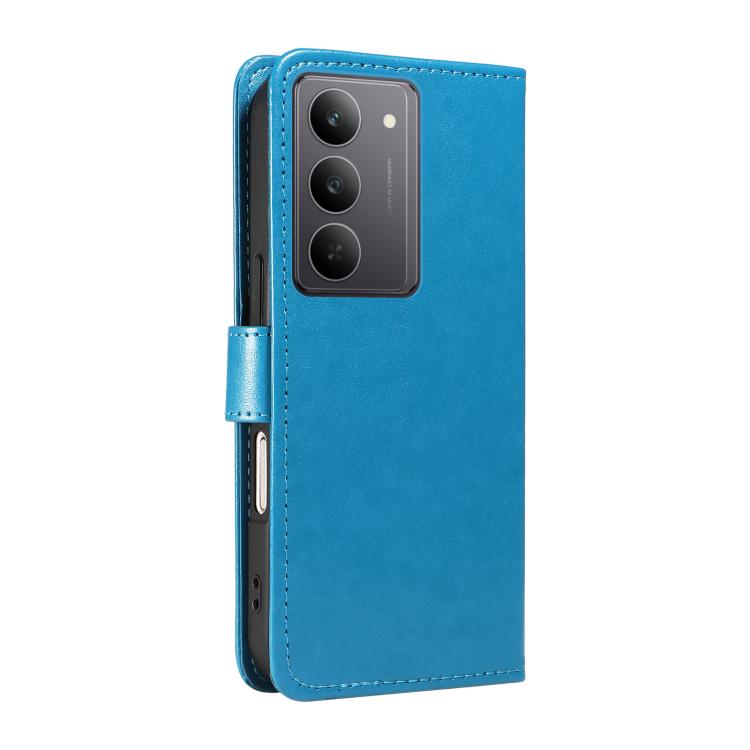 For Realme 14x 5G Global Cat and Bee Embossed Flip Leather Phone Case