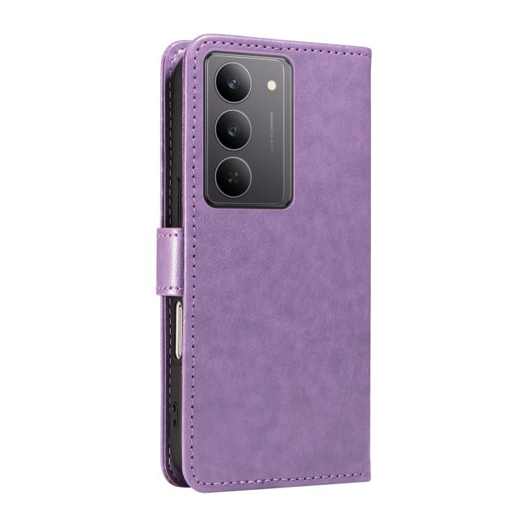 For Realme 14x 5G Global Cat and Bee Embossed Flip Leather Phone Case
