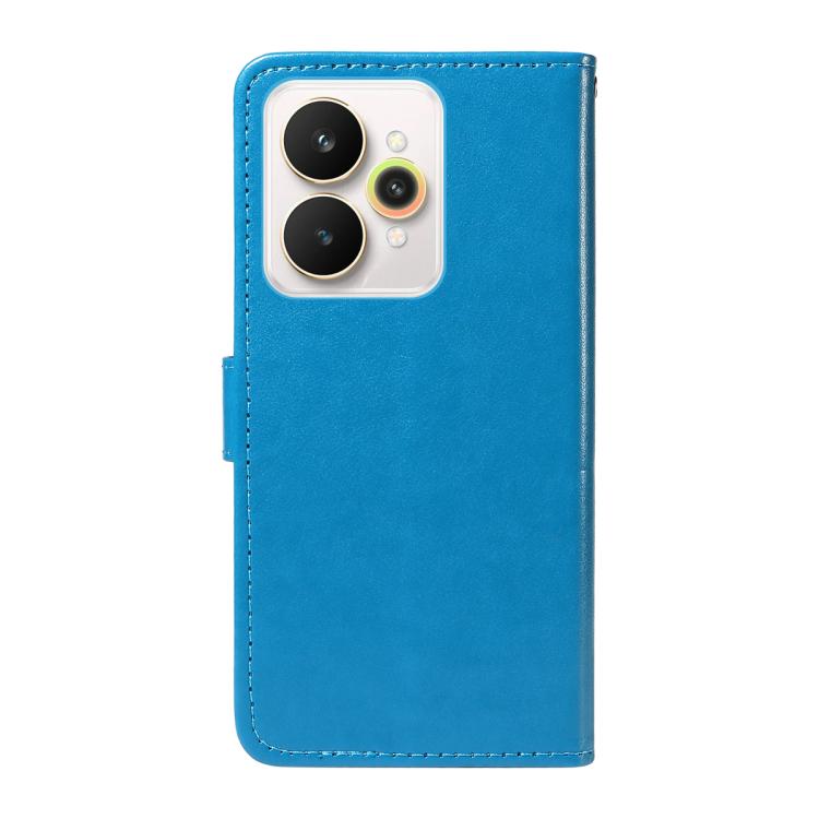 For Realme 15 5G Cat and Bee Embossed Flip Leather Phone Case