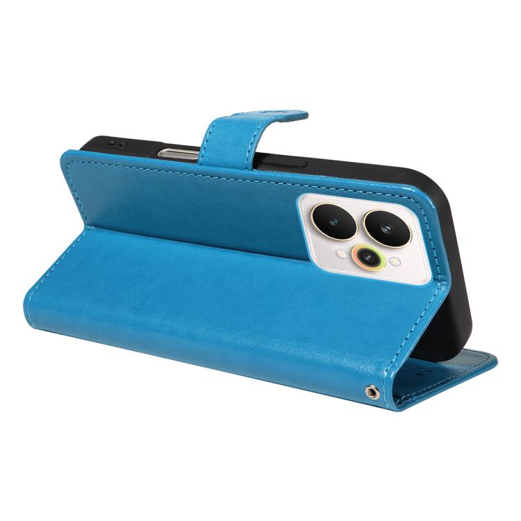 For Realme 15 5G Cat and Bee Embossed Flip Leather Phone Case