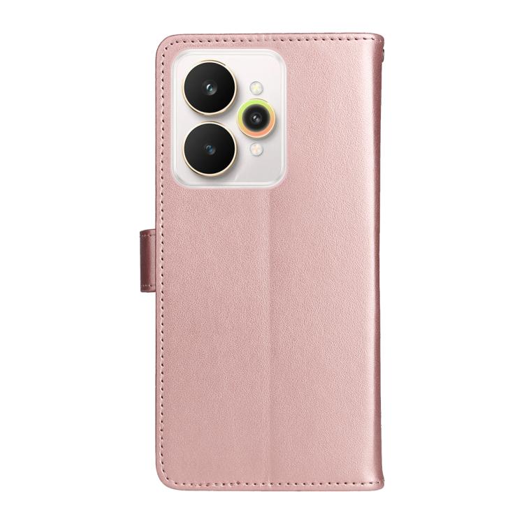 For Realme 15 5G Cat and Bee Embossed Flip Leather Phone Case