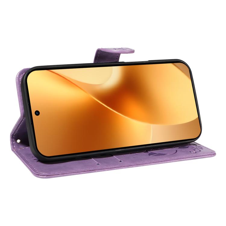 For Realme 15 5G Cat and Bee Embossed Flip Leather Phone Case