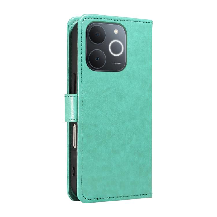 For Realme C71 4G India Cat and Bee Embossed Flip Leather Phone Case