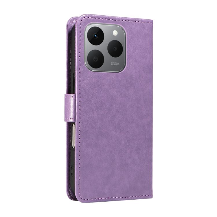 For Realme 15T 5G Cat and Bee Embossed Flip Leather Phone Case