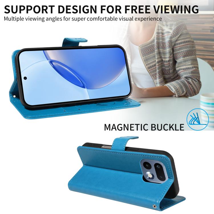For Realme 16 Pro 5G Cat and Bee Embossed Flip Leather Phone Case