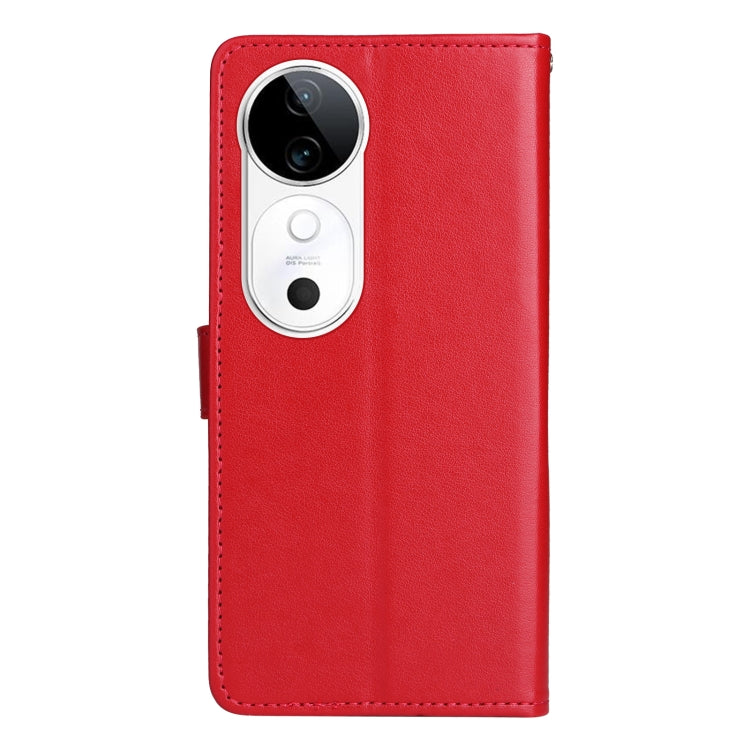For vivo V40 5G Cat and Bee Embossed Flip Leather Phone Case