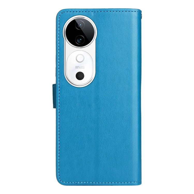 For vivo V40 5G Cat and Bee Embossed Flip Leather Phone Case