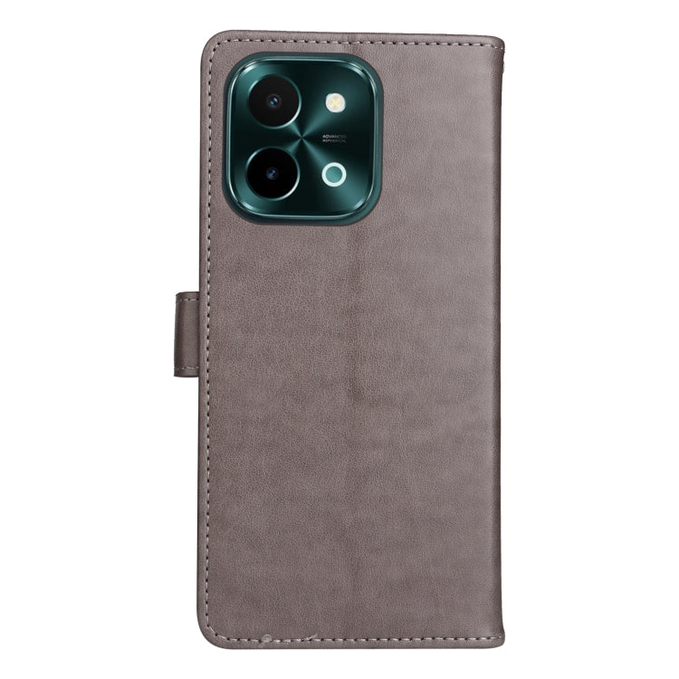 For vivo Y28 4G Cat and Bee Embossed Flip Leather Phone Case
