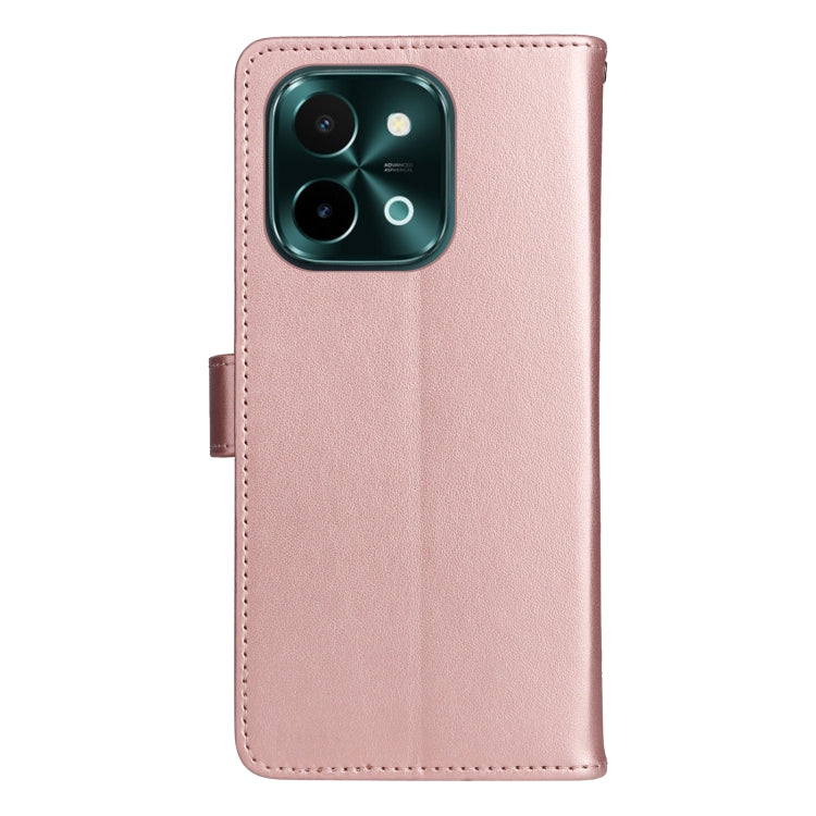 For vivo Y28 4G Cat and Bee Embossed Flip Leather Phone Case