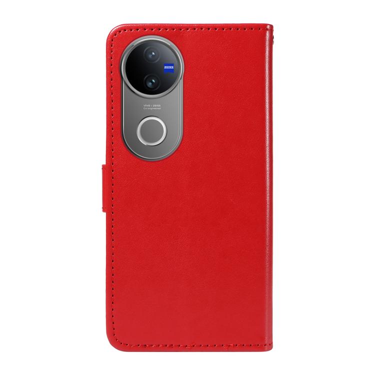 For vivo V50 5G Global Cat and Bee Embossed Flip Leather Phone Case