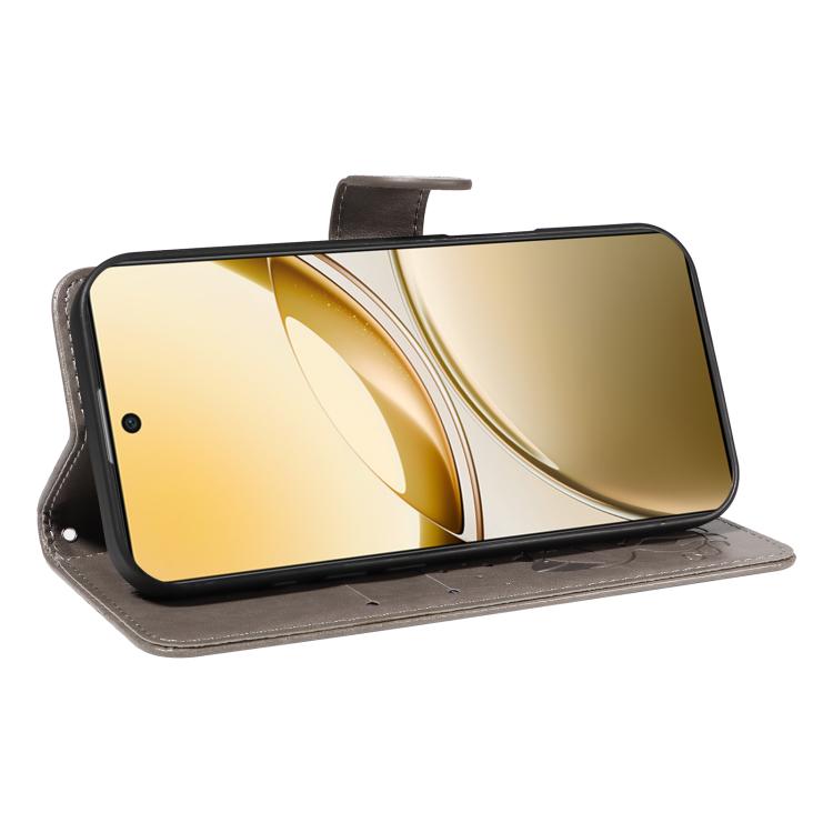 For vivo V50 5G Global Cat and Bee Embossed Flip Leather Phone Case