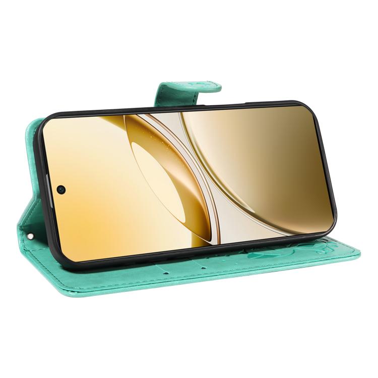 For vivo V50 5G Global Cat and Bee Embossed Flip Leather Phone Case