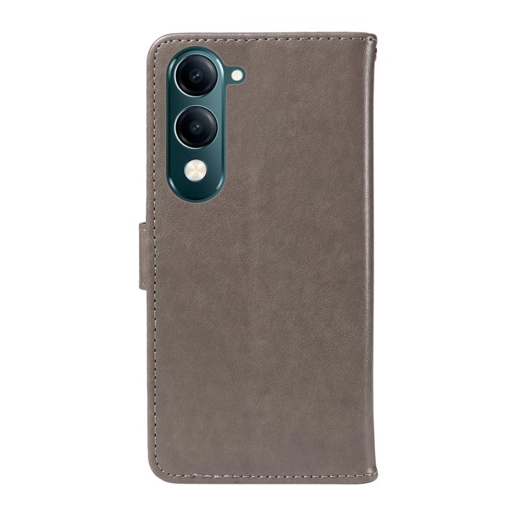 For vivo Y29S 5G / Y04 Cat and Bee Embossed Flip Leather Phone Case
