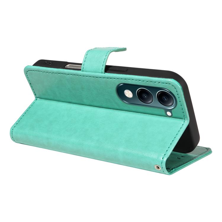 For vivo Y29S 5G / Y04 Cat and Bee Embossed Flip Leather Phone Case