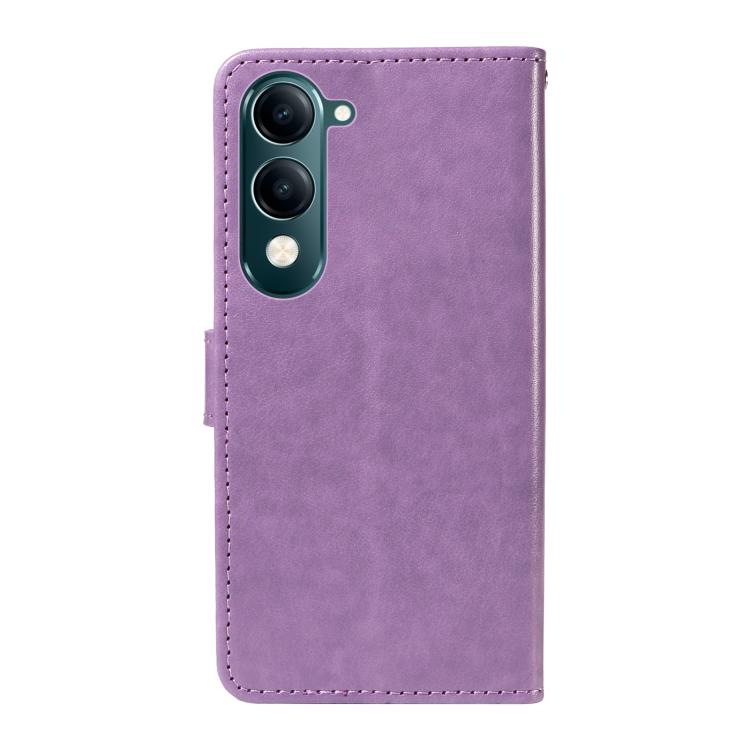 For vivo Y29S 5G / Y04 Cat and Bee Embossed Flip Leather Phone Case