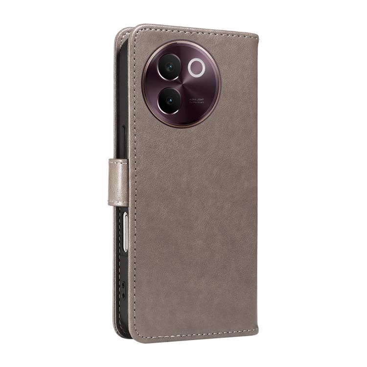 For vivo V30E / V40 Lite Global Cat and Bee Embossed Flip Leather Phone Case