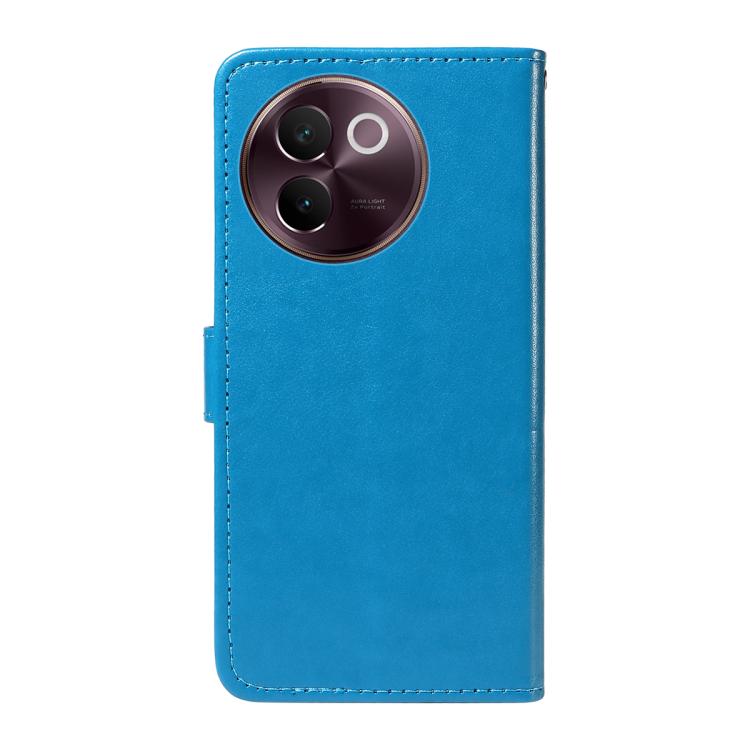 For vivo V30E / V40 Lite Global Cat and Bee Embossed Flip Leather Phone Case