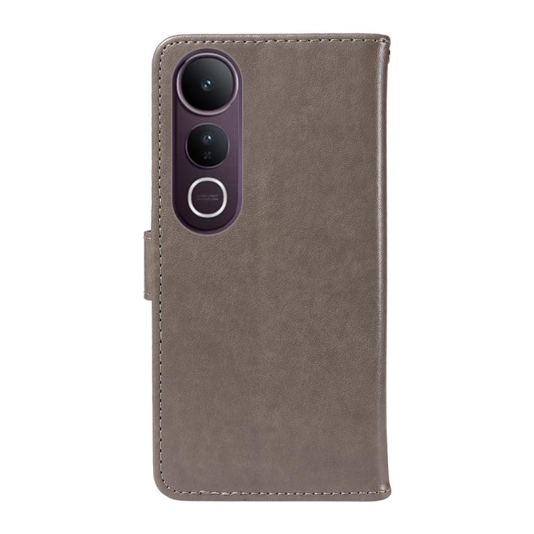 For vivo V50 Lite 5G Global Cat and Bee Embossed Flip Leather Phone Case