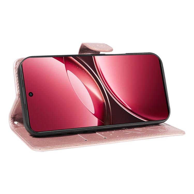 For vivo V50 Lite 5G Global Cat and Bee Embossed Flip Leather Phone Case