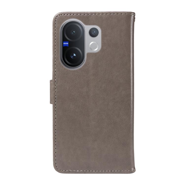 For vivo V60 5G Cat and Bee Embossed Flip Leather Phone Case