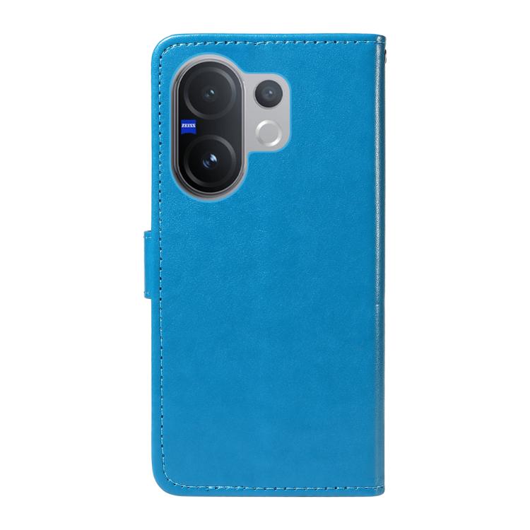 For vivo V60 5G Cat and Bee Embossed Flip Leather Phone Case