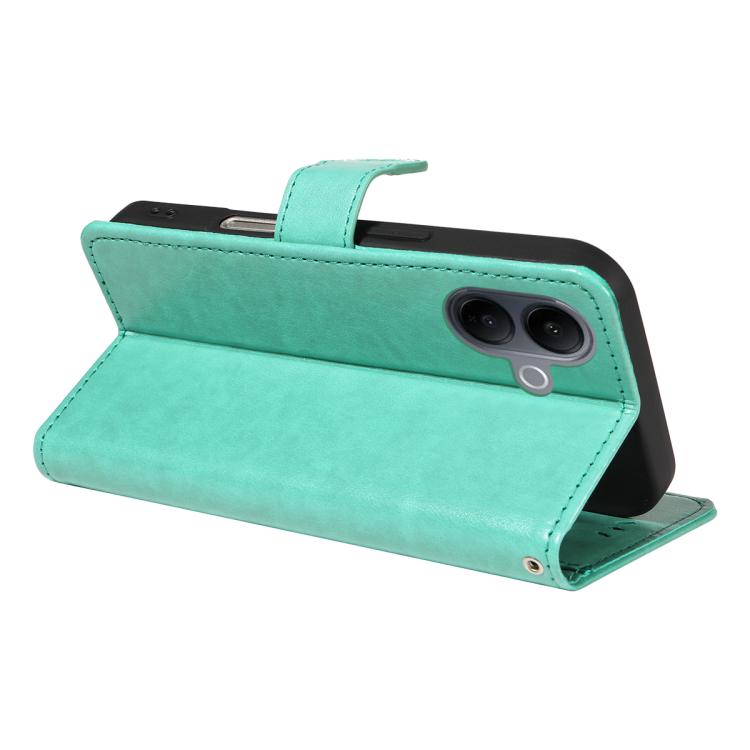 For vivo V60 Lite 4G Cat and Bee Embossed Flip Leather Phone Case
