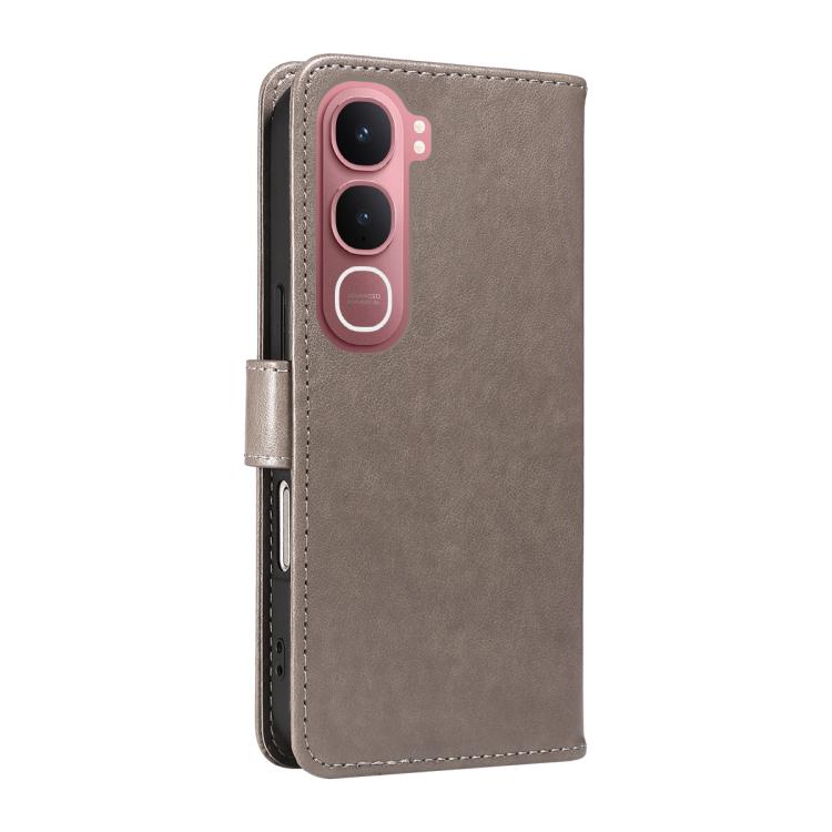 For vivo Y31 5G 2025 / Y21D Cat and Bee Embossed Flip Leather Phone Case